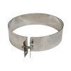 Abrazadera de seguridad para tubo ajustable Ø 150 mm acero inoxidable