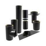 Tubos de DP con aislamiento negro 100 mm