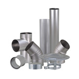 Tubos de estufa galvanizados de 150 mm