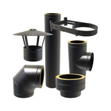 Tubos de DP con aislamiento negro 125 mm