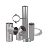Tubos de estufa galvanizados de 120 mm