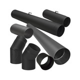 Tubos de estufa de espesor 120 mm negro