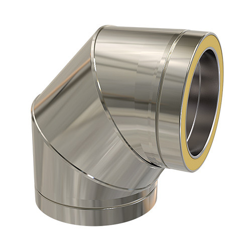 Codo 90 grados diámetro 250 mm aislado doble pared