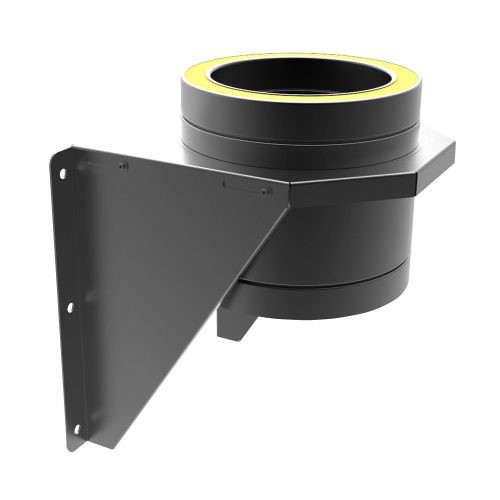 Soporte de pared diámetro 175 mm con aislamiento de doble pared RAL9004