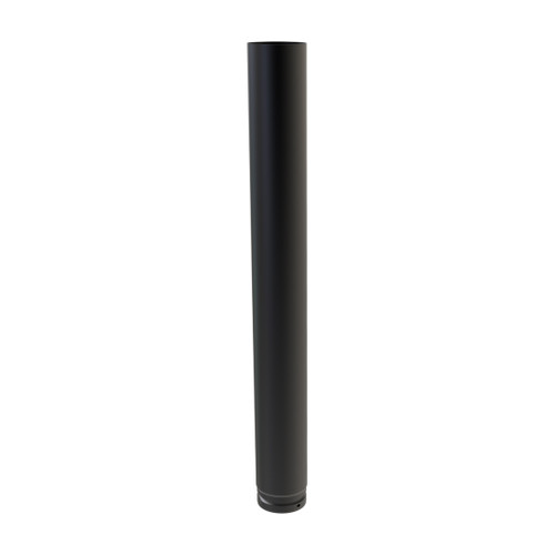 Tubo esmaltado negro mate 100 cm diámetro 80 mm
