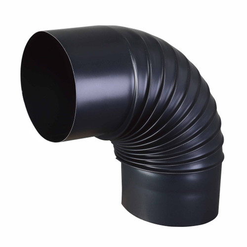 Codo 90 grados - diámetro 90 mm Acero pavonado