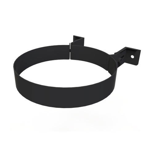 Soporte de pared esmaltado negro mate 5-8 cm diámetro 150 mm
