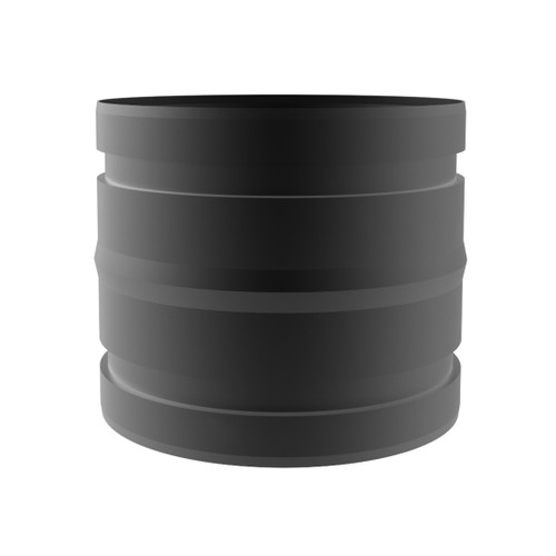 Conector macho-macho esmaltado negro mate diámetro 150 mm