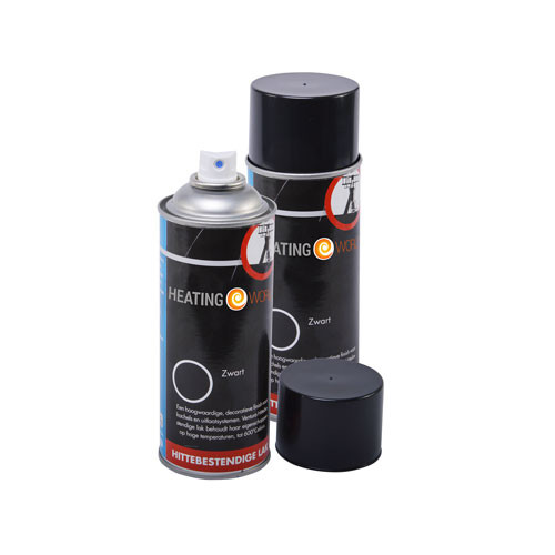 Pintura resistente al calor en aerosol negra