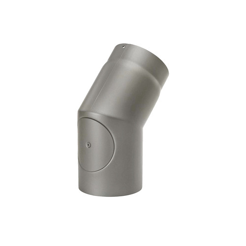 Codo de 45 grados con diámetro de puerta 150 mm Gris acero de paredes gruesas