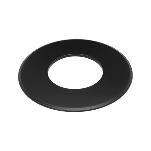 Rosetón de 9 cm de diámetro de 125 mm de acero de pared gruesa negro