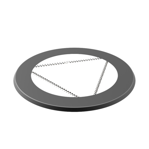 Rosetón de esmalte negro mate diámetro 100 mm