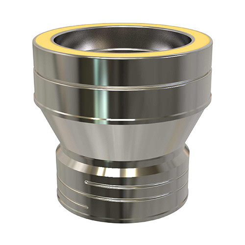 Pieza de conexión flexible para doble pared de 150 mm de diámetro con doble pared aislada