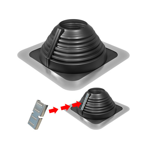 Tapajuntas combinado de EPDM flexible 180-330 mm negro