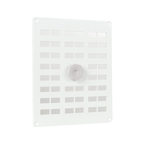 Rejilla corredera ALU con malla 250 x 200 mm blanca