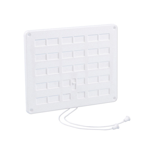 Rejilla de ventilación bloqueable 250x200mm blanca