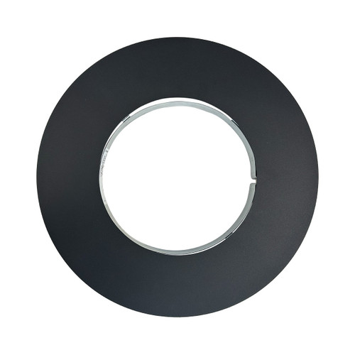 Embellecedor 0 grados 7,5 cm con fijación magnética para SP 200 mm y DP 150 mm negro mate