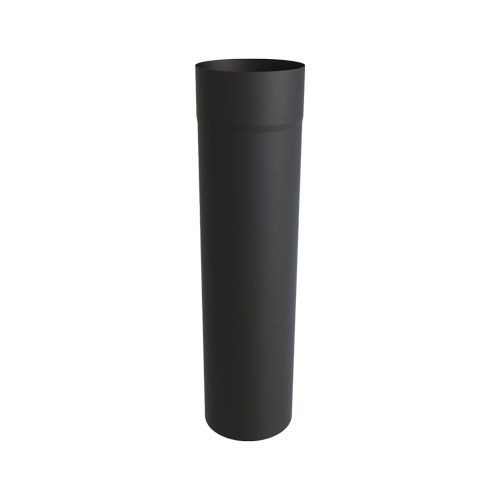 Tubo de conexión de tubería de estufa 50 cm de diámetro 100 mm de acero inoxidable de pared simple negro