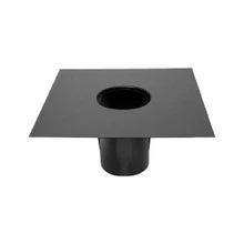 Caja de cierre cuadrada negra para Ø 130mm