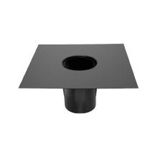 Caja de cierre cuadrada negra para Ø 150mm