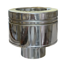 Adaptador plano macho pared simple Ø 80 mm – pared doble Ø 100 mm