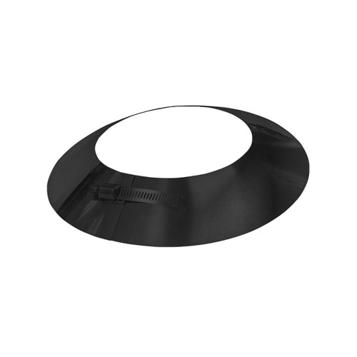 Collarín tapajuntas impermeable para 250 mm negro mate