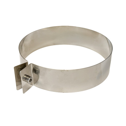 Abrazadera de seguridad para tubo ajustable Ø 150 mm acero inoxidable