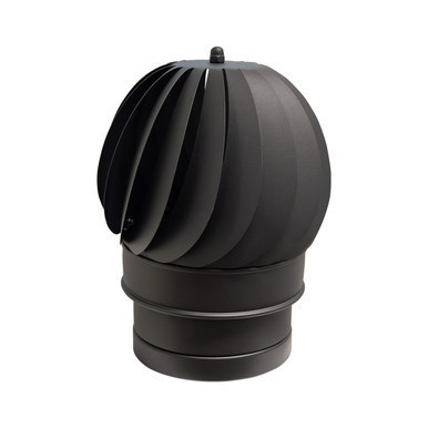 Chimenea giratoria aislada de doble pared Ø 175 mm negro mate