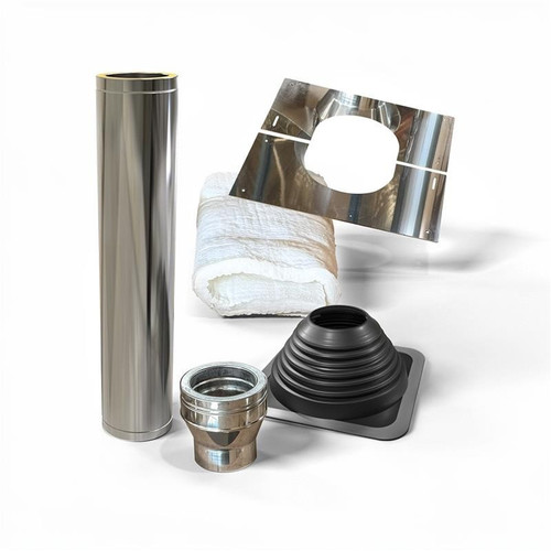 Kit pasatechos premium inox con placa flexible EPDM Ø 200 mm