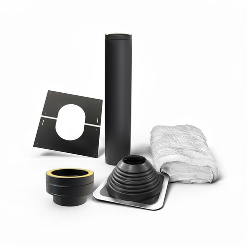 Kit pasatechos premium negro con placa flexible EPDM Ø 175 mm