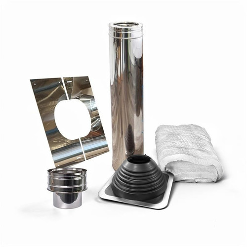 Kit pasatechos marca propia inox con pasatejados de EPDM Ø 150 mm