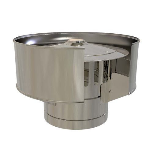 Sombrerete con envolvente exterior cerrada Ø 80/130 mm doble pared aislado