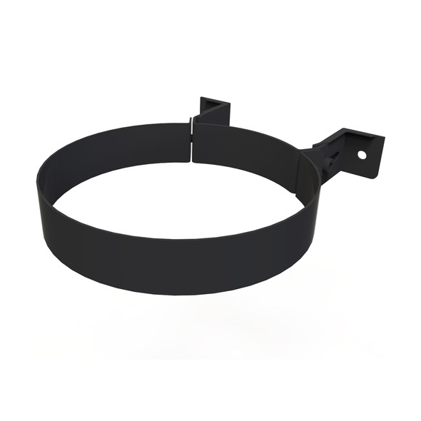 Soporte de pared esmaltado negro mate 5-8 cm diámetro 150 mm