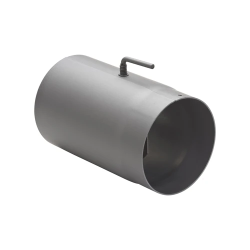 Tubo con válvula de 50 cm de diámetro 150 mm gris acero de pared gruesa