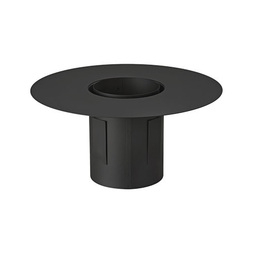 Unifitter Redondo diámetro 200 mm acero de paredes gruesas negro