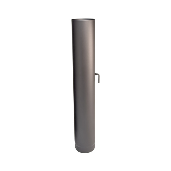 Tubo con válvula de 100 cm de diámetro 150 mm gris acero de pared gruesa