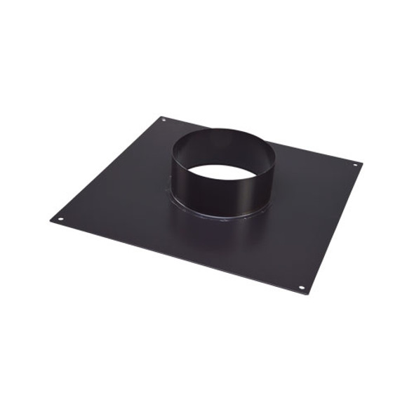 Tubo de estufa empalme de techo PS 125mm negro