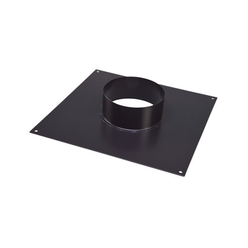 Tubo de estufa empalme de techo de pared simple 150 mm negro