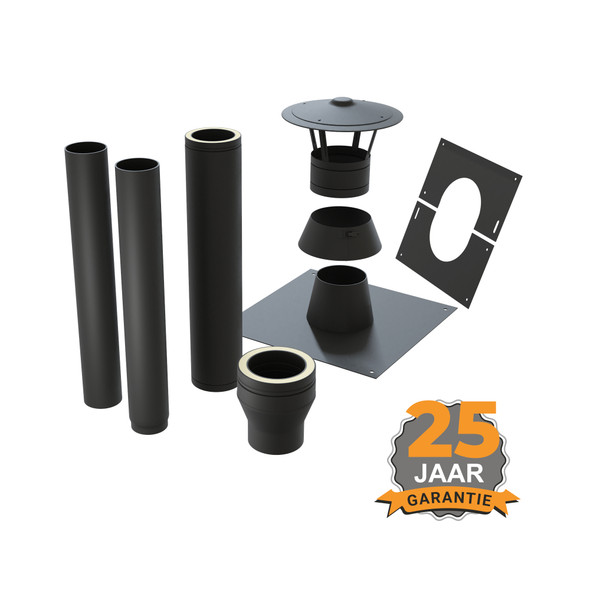 Conjunto de veranda de techo plano premium con placa de techo de aluminio 0 grados tamaño exterior 150 mm negro