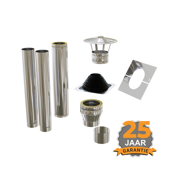 Juego de veranda de techo plano premium con lámina de techo EPDM tamaño exterior 150 mm acero inoxidable