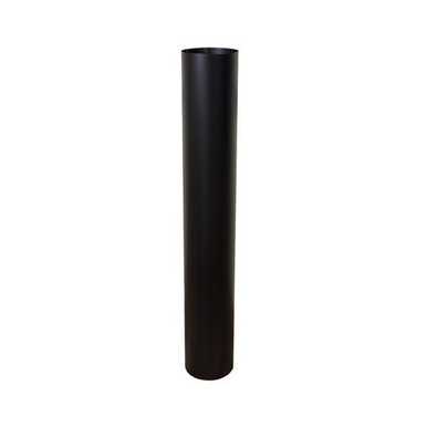 Tubo de estufa hembra-hembra 100 cm Ø 125 mm SP Acero inoxidable negro
