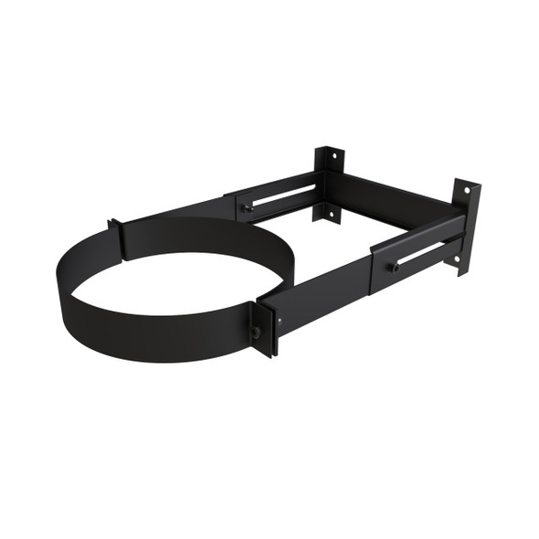 Soporte de pared 210-300 mm para Ø 80mm negro mate