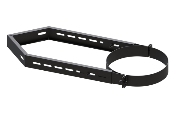 Soporte mural de esquina, ajustable 270-520 mm para Ø175 mm negro mate