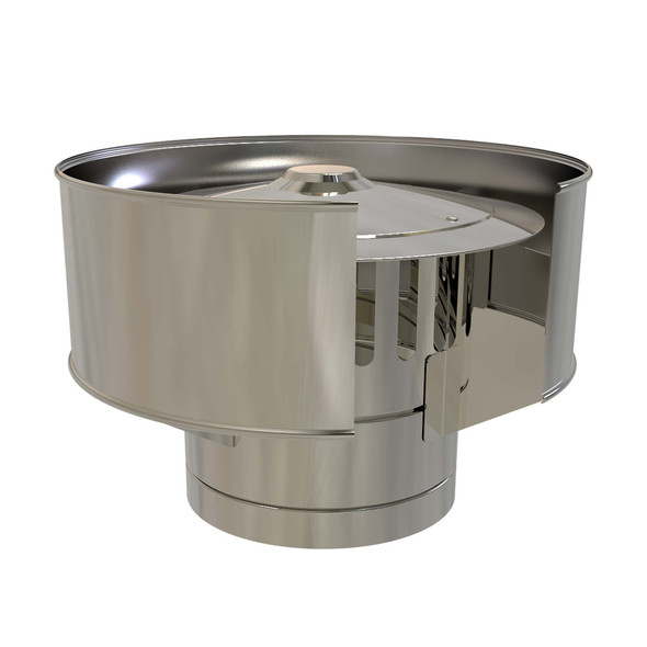 Sombrerete con envolvente exterior cerrada Ø 80/130 mm doble pared aislado