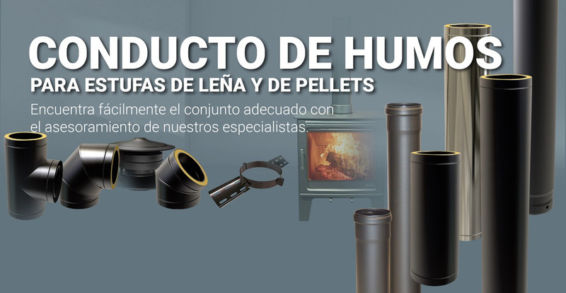 Conductos de humos para estufas de leña y de pellets