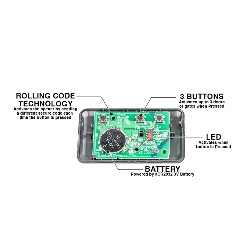 LiftMaster 893MAX 3-Button Garage Door Remote Transmitter