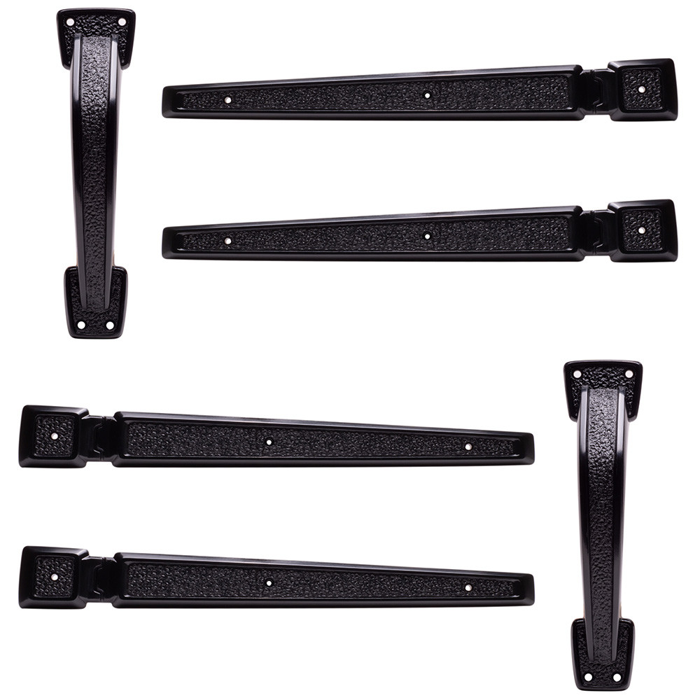Signature Black Decorative Hardware for Garage Doors