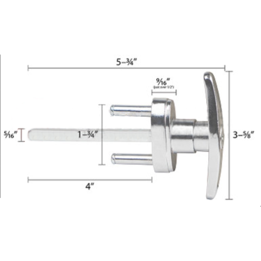 Garage Door Lock Keyed T-Handle