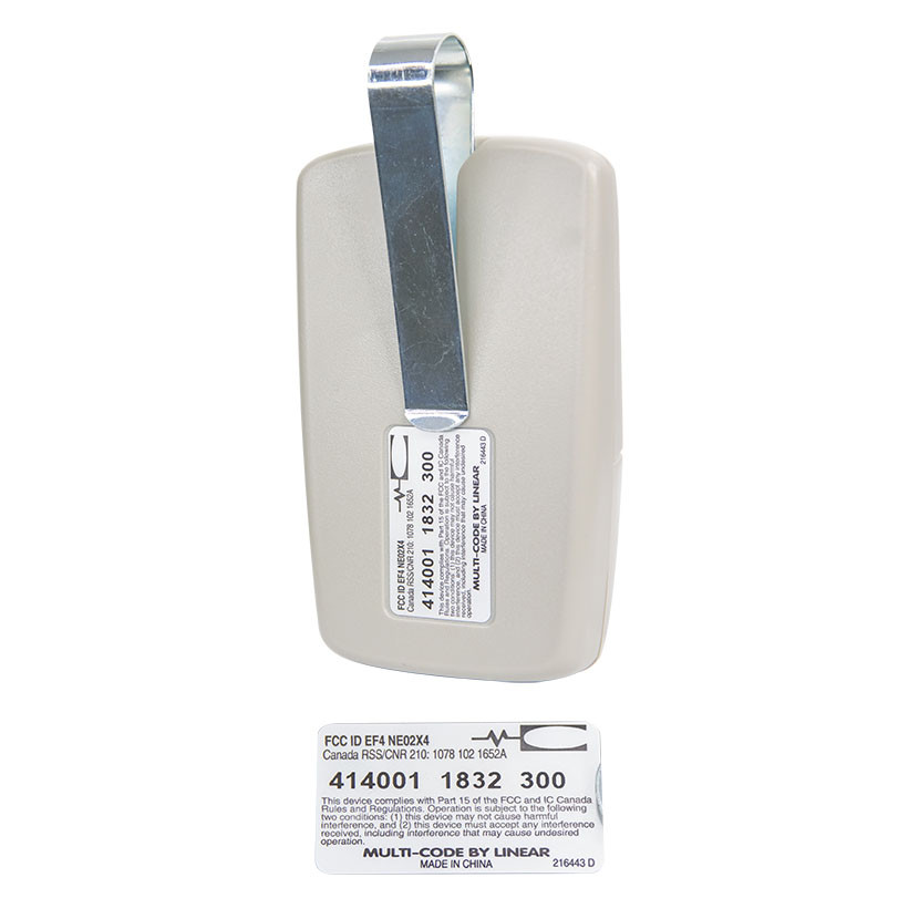 Linear 4-Channel Hand-Held Transmitter 300MHz