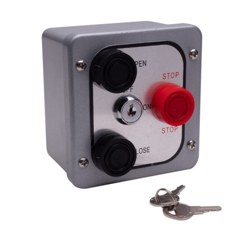 MMTC 3BXL Three Button Surface Mount Exterior Control Station with Keyed Lockout